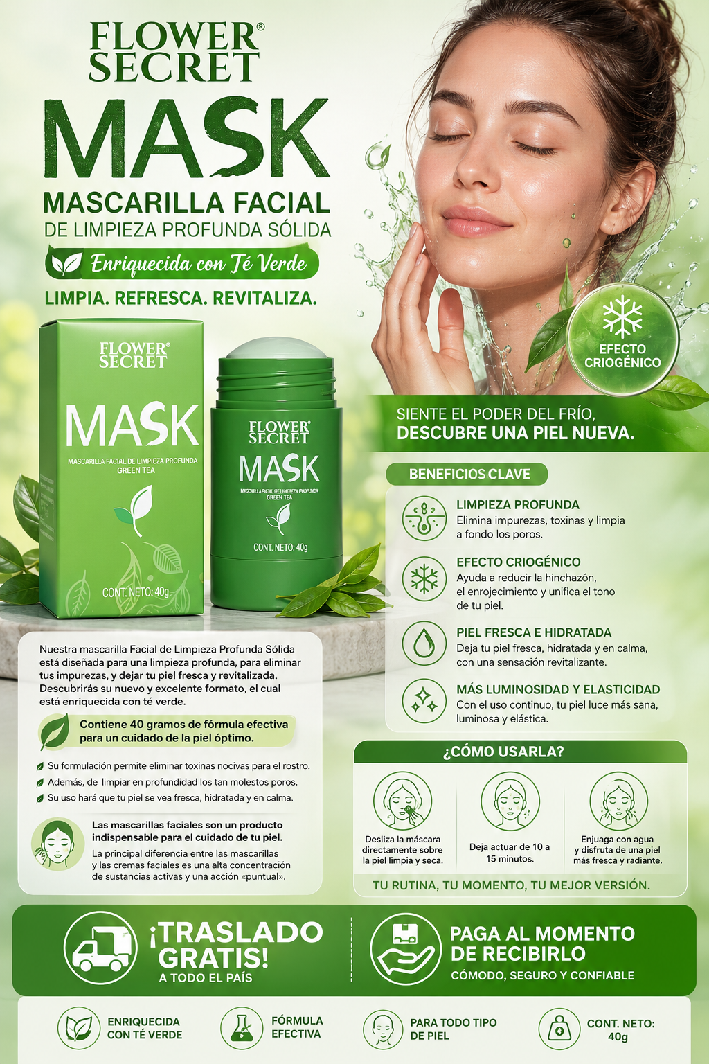 MASCARILLA TE VERDE EN BARRA